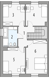 Piętro 1 projektu - Milan 2 - segment lewy