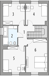 Piętro 1 projektu - Milan 3 - segment lewy