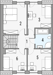 Poddasze projektu - Kalipso 4 - segment lewy