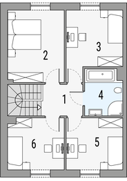 Piętro 1 projektu - Kalipso 3 - segment lewy