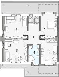 Poddasze projektu - Rodzynek 2a - segment lewy