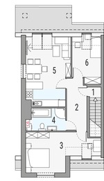 Poddasze projektu - Paweł i gaweł 2a - segment lewy