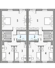 Piętro 1 projektu - Olaf 2 - bliźniak LLL