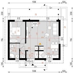 Parter projektu - D338 - wersja drewniana