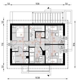 Poddasze projektu - D338 - wersja drewniana