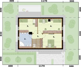 Poddasze projektu - Trypolis 5 szkielet drewniany
