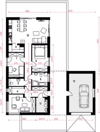 Parter projektu - Pleszka II z garażem 1-st. [A]