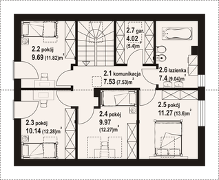 Poddasze projektu - Tomaszów 35 pcr