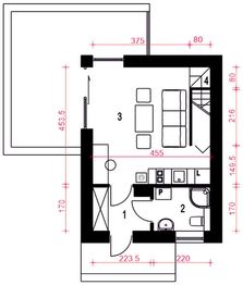 Parter projektu - Kamyczek bez garażu [B]