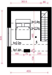 Poddasze projektu - Kamyczek bez garażu [B]