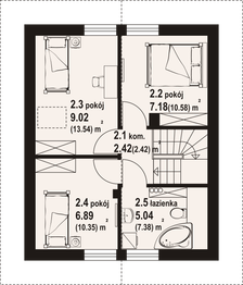 Poddasze projektu - Gładyszowo 70 e
