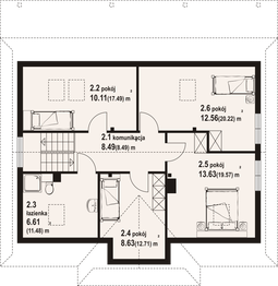 Poddasze projektu - Chmielniki małe dw 72