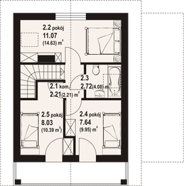 Poddasze projektu - Gajówko 5m