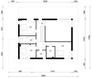 Piętro 1 projektu - A-104