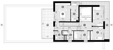 Piętro 1 projektu - HomeKoncept 113 wariant 02