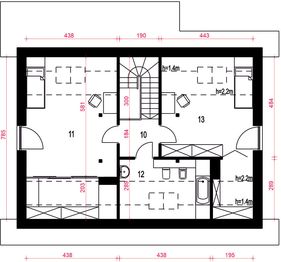 Poddasze projektu - Paprotka bez garażu [B]