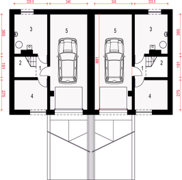 Piwnica projektu - Grab z garażem 1-st. bliźniak [A1-ZBL1]