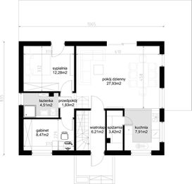 Parter - Dom keramzytowy Dom na 10 sposobów wersja klasyczna