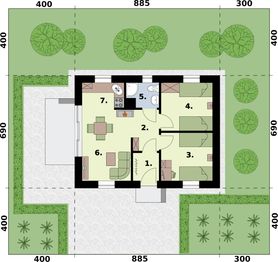 Parter projektu - Leon C dom całoroczny, mieszkalny