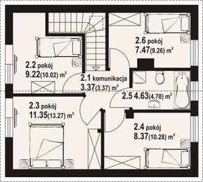 Poddasze projektu - Gryfice bb 70 dws