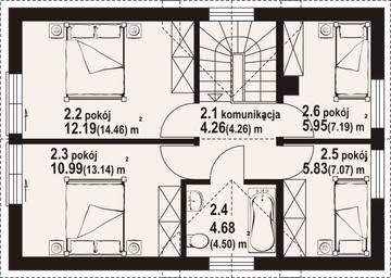 Poddasze projektu - Osieczno bb 70 dws