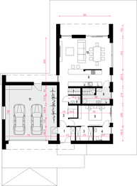Parter projektu - Wygodny z garażem 2-st. [A1]
