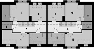 Poddasze projektu - Eco 48 - dwulokalowy