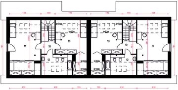 Poddasze projektu - Paprotka bez garażu bliźniak [B-BL]