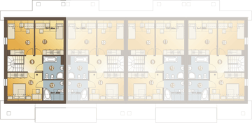 Poddasze projektu - Norbert z garażem 1-st. szeregówka [A-SZL]