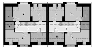 Poddasze projektu - Eco 48 - bliźniak