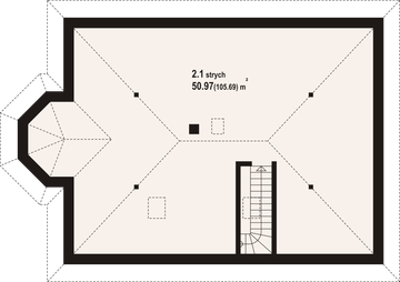 Poddasze projektu - Zadębice 3 pcr