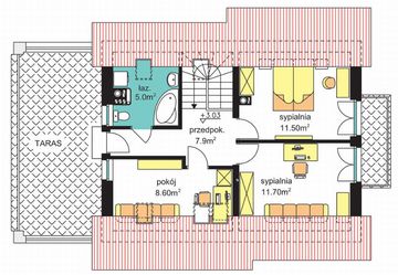 Poddasze projektu - BW-03 wariant 7 (FL)