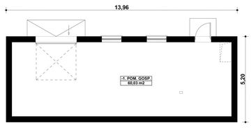 Piwnica projektu - G421 - Budynek garażowo – gospodarczy