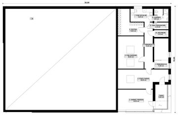Piętro 1 projektu - G422 - Budynek usługowo – handlowy