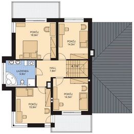 Piętro 1 projektu - APS 274 ECO