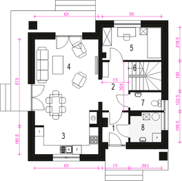 Parter projektu - Tadeusz III bez garażu [B]