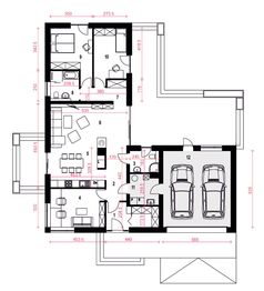 Parter projektu - Słoneczna z garażem 2-st. [A1]