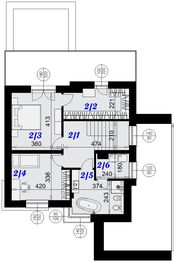 Piętro 1 projektu - Dom Werona