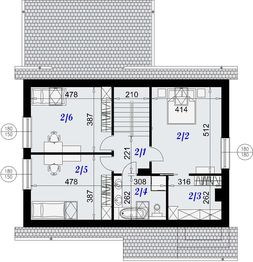 Poddasze projektu - Dom nad Angarą