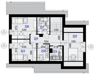Poddasze projektu - Dom nad Padem