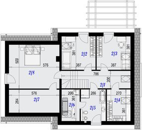 Poddasze projektu - Dom w Nicei 2 (G2)