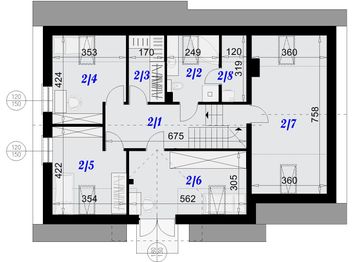 Poddasze projektu - Dom nad Strugą