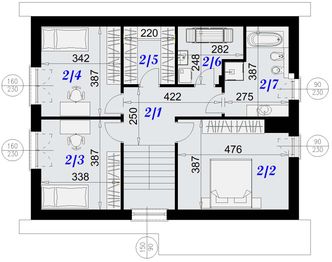 Poddasze projektu - Dom nad Lambro