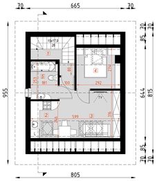 Poddasze projektu - D401 - wersja drewniana