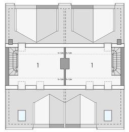 Poddasze projektu - Hubert 2 - dwulokalowy PLP