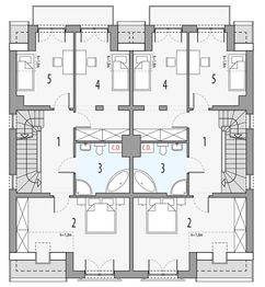 Piętro 1 projektu - Hubert 2 - dwulokalowy PLP