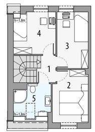 Poddasze projektu - Mewa - segment lewy