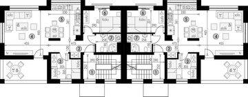 Piętro 1 projektu - Bliźniak 3