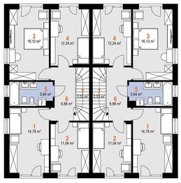 Piętro 1 projektu - Iryda Rex Duolit (1885)