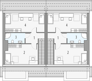 Poddasze projektu - PIG 1A - bliźniak LLL